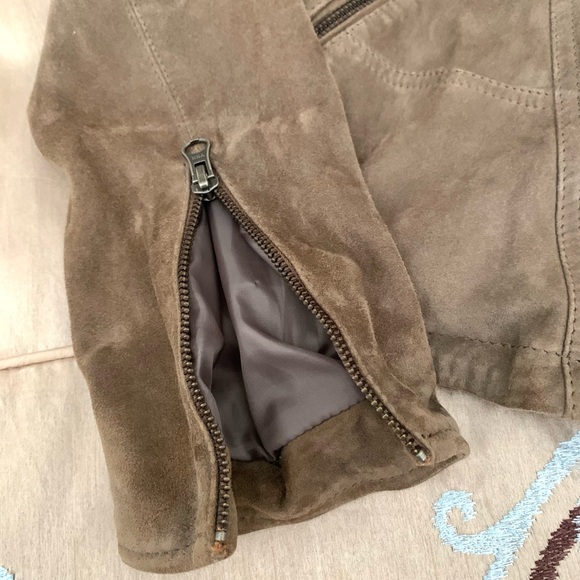 Free People 100% Suede Leather Moto Jacket - Picture 10 of 12